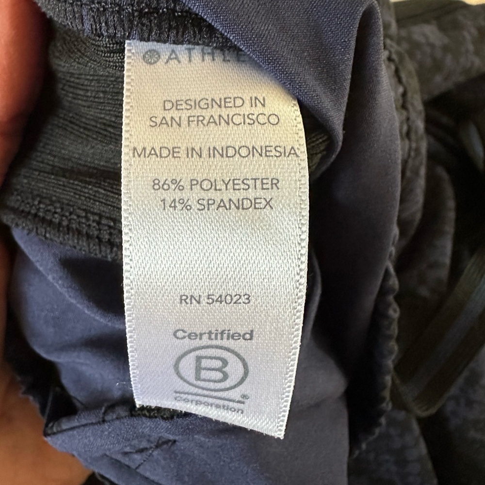 Athleta Brooklyn Joggers Size 10 Blue Black Snakeskin‎ Poly Stretch Athleisure - Picture 5 of 14